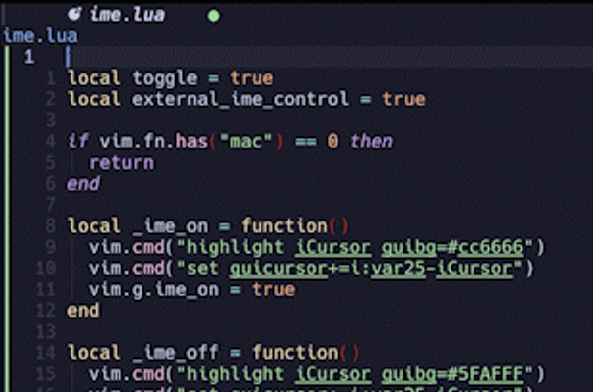 Neovim IMEの状態をカーソルの色に反映させる